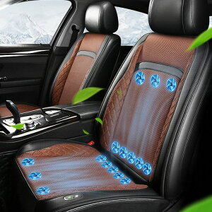 VIGOUROUSシートクーラークールシートクッションシートカバー汎用普通車軽自動車用トラック蒸れない運転席助手席カー用品超通気性熱発散PUメッシュ素材ずれにくい12V/24V車用送風3段階風…