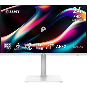 MSI �r�W�l�X���j�^�[ PRO MAX 241PHW E14 23.8�C���`/�t��HD/IPS/144Hz/1ms/HDR/USB PD65W/�X�s�[�J�[/KVM/MSI Power Link/Eye-Q Check/HDMI 2.0b/DP