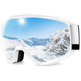 [Findway]スキーゴーグルスノーゴーグルスノーボードゴーグルアップグレードOTG広視野球面レンズ防風/防雪/曇り防止紫外線防止メガネ対応軽量と耐衝撃適用大人男女の登山またはスキー用…