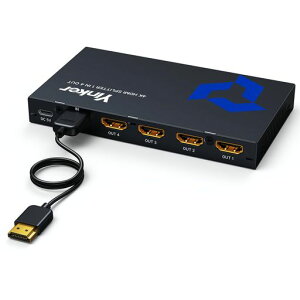 Yinker HDMI ���z�� 1����4�o�� 4K@30Hz HDR�Ή� �y1.5m HDMI�P�[�u���t���z 4��� �����o�� (�~���[�����O��p/�g���@�\��Ή�) HDCP1.4 EDID PS4/Xbox/Roku�Ή�