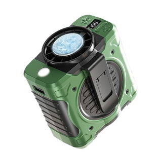 「腰掛け/首掛け/手持ちの3way」MACOLAUDER冷感扇風機冷却プレート付きペルチェ式携帯扇風機風量199段階ハンディファンウエストファンusb充電8000mAh長時間稼働アウトドア強力小型