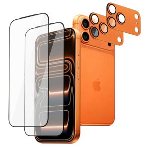 AFGHOUZ[4���Z�b�g]iPhone17ProMax��p�����K���X�t�B�����X�}�[�g�t�H����ʗp(2��)+�J���������Y�p(2��)��ʃ����Y�ی�t���X�N���[�������׎w��h�~�X���[�Y�ȑ��슴�ȒP�\��t��