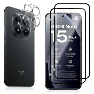 �y4������z�Ή� Redmi NOTE 15 PRO PLUS 5G �K���X�t�B����(2��)+ �J���������Y�ی�t�B����(2��) 9H�d�x �����K���X �ϏՌ� �w��h�~ �����ߗ� �������� �C�A�[�� ��U�h�~ �����z�� �t����ʕی�c