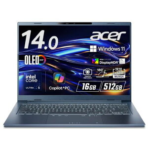 AcerSwiftGo14AI�C���e��CoreUltra5OLED����DCI-P3100%WUXGA16:1016GB������512GBSSD14�C���`23.5���ԋ쓮���^�y��1.24kg207����fIR