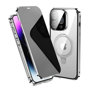 Magsafe�Ή�iPhone14ProMax�P�[�X�̂������h�~�S�ʃJ�o�[�����O�X�^���h�@�\�J���������Y�ی�t���J�o�[�t���ی�K���X�A�C�t�H��14ProMax�����O�P�[�X(14ProMax�V���o�[)