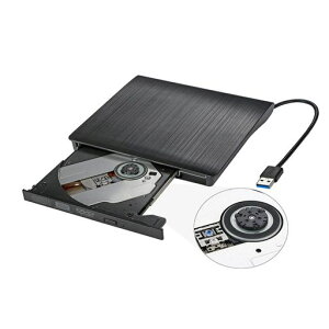Antika �O�t��DVD�h���C�u USB 3.0 TD�o�[�i�[ �|�[�^�u��CD +/-RW �h���C�u DVD�v���[���[ ROM�����C�^�[�o�[�i�[�p �m�[�g�p�\�R�� �f�X�N�g�b�v PC Windows MacBook Linux Mac OS�Ή�