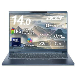 AcerSwiftGo14AI�C���e��CoreUltra9IPS�����^�b�`�f�B�X�v���CsRGB100%WUXGA16:1032GB������1TBSSD14�C���`23.5���ԋ쓮���^�y��1.24kg207����f