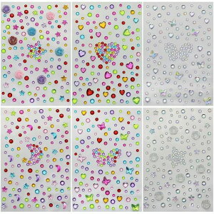 Lamiishop���C���X�g�[���V�[��6���Z�b�g�t�F�C�X�V�[���L���L���q��3D��f�R���[�V�����V�[���A�N������Ί�ɓ\��_���X/����/�X�}�z�P�[�X����DIY�p�i�f�R���[�V�����_���X���C�N