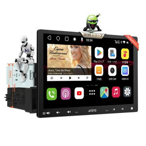 ATOTO S8MS 10.1�C���`�t���[�e�B���O Android�i�r 1DIN/2DIN�Ή� �f�B�X�v���C�I�[�f�B�I �A8�R�A 4GB+64GB QLED�^�b�`�p�l�� 4G LTE�����A���C�����X CarPlay & Android