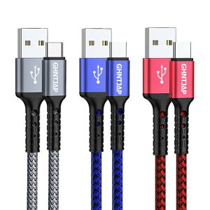 GHNTJAP USB Type C �P�[�u�� 1M 3�{/3�F USB A to USB C �P�[�u�� 3A�}���[�d QC3.0�Ή� USB �^�C�vc iPhone15/Galaxy/Pixel/Xperia/LG���^�C�vc�@��Ή�-(��/��/�D�F)