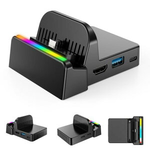 �yNintend0Switch2/Switch/�X�C�b�`�L�@EL�Ή��z�h�b�N4K�o�͑Ή����M�݌v�X�}�[�g�`�b�v���ڍ����[�d�g���X�^���h���ی�P�[�X��Ή�(Black)