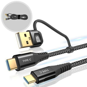 2in1 USB Type C �P�[�u�� 3M AviBrex USB-A/C to C �P�[�u���yPD& QC3.0�Ή�60W�}���[�d�z �^�C�vc �[�d iPhone 16/15 Pro Max, MacBook Pro/Air iPad