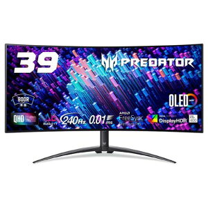 Predator �Q�[�~���O���j�^�[ 39�C���` 21:9 UWQHD OLED �p�� ���� 240Hz 0.01ms DCI-P3 99% Delta E 1 AMD FreeSync Premium Pro VESA DisplayHDR True