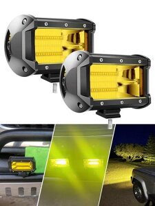 Chelhead5�C���`LED��Ɠ�72W�C�G���[12-24V���p�o�C�N/�g���b�N/�d�@�p(�t�H�O�����v/�O�Ɠ�/�f�b�L���C�g/�W�������p)IP67�h���h�o���P�x2�Z�b�gATV/UTV/SUV�Ή�