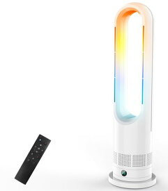 【2025最新進化】セラミックヒーター電気ファンヒーター【冷暖両用&ヒーター羽なし】スリム羽根無し暖風3段階暖風・8段階冷風切り替え100°左右首振り1-9切りタイマーリモコン付き切り忘…