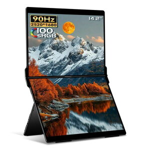 EHOMEWEI�f���A�����j�^�[14.2�C���`�h���C�o�[�s�v2520*1680IPS�p�l���f���A���f�B�X�v���C15:10�܂肽���ݎ������^�т₷���~���[�����O�g���ݑ�Ζ������[�g���[�N