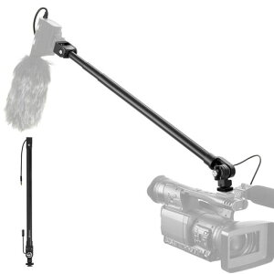 UlanziZJ08�}�C�N�u�[���|�[���R�[���h�V���[�}�C�N�u�[���A�[��43cm-1m3�i�L�k3.5mmTRS�I�X-���X�P�[�u�������y�ʐ܂��ݎ�180°�p�x���߉\�������J�����}�C�N�A�[���J�����}�C�N�X�^���h�c