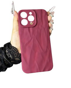 Nekiyo Tech Case Compatible with iPhone 16 Pro�A������H�\�t�g�o�b�N�J�o�[�A�����オ�������b�v�t���ϏՌ��X��������~�߃O���b�v - Wine Red