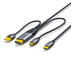 DisplayPort to USB C �ϊ��P�[�u�� 4K@60Hz 3M XinYaa USB-C���d DisplayPort to Type-C ���o�C�����j�^�[ XREA-L Beam USB-A �^�b�`�@�\�T�|�[�g Nrea-l Xrea-l