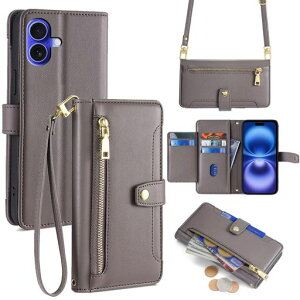 Cacheluna �蒠�^�P�[�X �V�����_�[�P�[�X iphone �蒠�^ �V�����_�[�P�[�X ���U�[ for iPhone 16 Plus �΂ߊ|���Ǝ莝���[ �X�}�[�g�t�H���P�[�X ���z�^ �Ή� �A�C�t�H�� ���G��ǂ� �֗�
