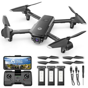 HolyStone�h���[���J�����t��100g����GPS���ڐ\���s�v���O���^1080P�J�����o�b�e���[3��42����s���Ԏ����A�҃t�H���[�~�[���[�h�E�F�C�|�C���g���[�hHS155�u���b�N