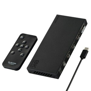 �G���R�� HDMI �ؑ֊� 8K 60Hz 4����1�o�� (HDMI x3 + Type-C x1) �����R���t�� �y�����E�蓮�ؑւ��I�ׂ�z PS5�E4 / Nintendo Switch/Fire TV Stick �� DH-SW8KC41BK/E