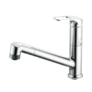 SANEI(サンエイ)シングルワンホールスプレー分岐混合栓浄水器や食洗器への分岐可能ホース1m引出し式寒冷地用K87101EBJK-13シルバー