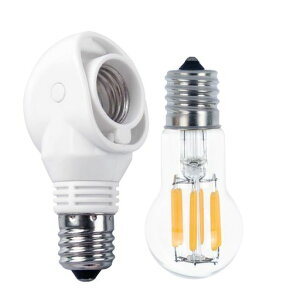 AiwodeE17����LED�d����ʓd���`4W(40W�`�n���Q��������)�d���F2700K�N���A�����S�����񒲌�+E17�����p�x�����A�_�v�^�[��������90°�������ɕ␳1�p�b�N(���v2�_)