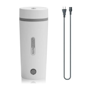 電気ケトル小型電気ポット小型350ML旅行急速沸かし空焚き防止真空断熱漏れない水筒電気ポット電気温水カップステンレスコーヒー紅茶に使用保温ポット一人用ホワイト