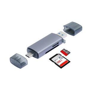 SD�J�[�h���[�_�[Type-COTG�Ή�2in1USB3.0MicroSD�����`��5Gbps�Ή�Android�X�}�[�g�t�H��/�^�u���b�g/�m�[�g�p�\�R��/MacBook/WindowsPC