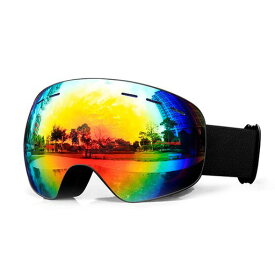 [HUHUKEEP]スノーボードゴーグルスキーゴーグルOTG紫の外線カット男女兼用ジュニア向き防曇加工でU-V400保護