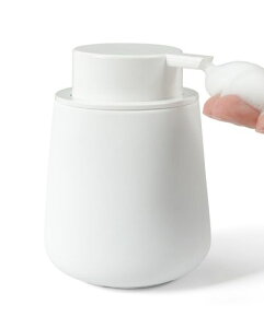 Bosilunlifeソープディスペンサー泡ハンドソープディスペンサー泡タイプおしゃれセラミック手動ポンプ式広口詰め替えボトルデザインマット加工北欧風泡ポンプボトル手洗い用洗面所台所…