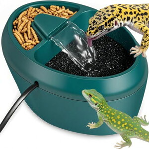 給水器爬虫類ウォーターディスペンサー自動給水機給水給餌噴水小動物水飲み場カメレオン用水入れウォータードリッパー両生類昆虫トカゲカメヘビクモカエルヤモリに適用(噴水式給水機)