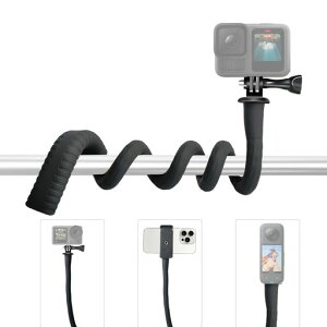 Firrazleフレキシブルアームスタンドアクションカメラ棒スマホスタンド曲げる柔らかい自撮り棒折りたたみ360度回転自由調節なグースネック持ち運び便利DJlAction3/4/5proPocket3insta360