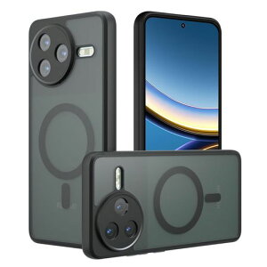 PRODELI �P�[�X For POCO F7 Pro/Redmi K80 �J�o�[ �}�O�l�b�g���� �ČRMIL�K�i �ϏՌ� ���C�����X�[�d�Ή� �X�}�z�P�[�X �w��h�~ �����Y�ی� �C�菝�h�~ �����h�~ poco f7 pro �p �ی�J�o�[(�u���b�N)
