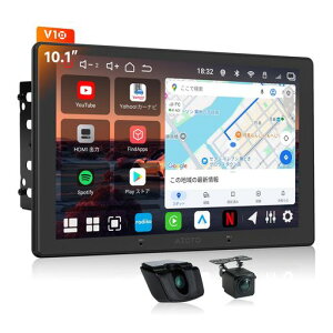 ATOTOEXCEL V10 10.1�C���`2�wQLED�f�B�X�v���C�I�[�f�B�I 2DIN�AAndroid 14�J�[�i�r 8�R�A 6G+128G�A4G LTE�����EWi-Fi/BT 5.4�ADSP 4V RCA| HDMI�o�́A1080P�o�b�N�J���� &
