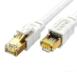 Lan�P�[�u��5mCat8�J�e�S���[8�����P�[�u�������C�[�T�l�b�g�P�[�u��RJ45�l�b�g���[�N40Gbps/2000MHz�v�����^�[���f�����[�^�[PS5XboxPoE�Ή�(5m�z���C�g)