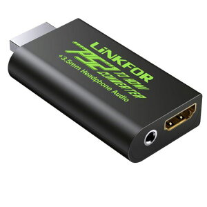 LiNKFORPS2toHDMI�R���o�[�^�[�ϊ��A�_�v�^�[3.5mm�w�b�h�z���W���b�NUSB�P�[�u���t��