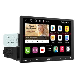 ATOTOS8MS10�C���`QLED�t���[�e�B���O�f�B�X�v���C�I�[�f�B�I1DIN/2DIN�Ή�Android�J�[�i�r8�R�A4GB+64GB���C�����XCarPlay&Android