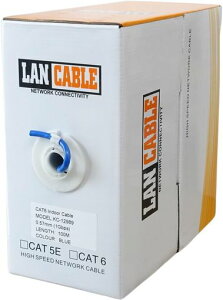 KC SECURITY 100m (�u���[)CAT6 LAN�P�[�u�� (�R�l�N�^�[����) PoE�Ή� ���S�̍����u�����h�i �m�C�Y�ɋ����P���d�l 1Gbps UTP PoE�J������PC��LAN�ʐM�P�[�u���� �����Y�}�[�N�t ����p 100m����������