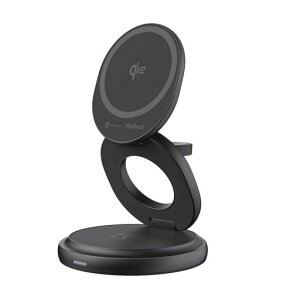 SAVEWO�yQi2�F�؁E15W�}���[�d�Ή��zFlipDock3-in-1���C�����X�[�d�X�^���h�܂��ݎ���]�����C�[�d��3�䓯���[�diPhone16/15/14/13/12seris/Galaxy