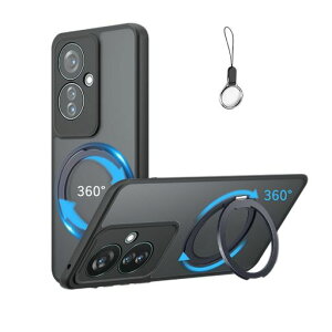 OPPOReno11a�p�P�[�XMagsafe�Ή��y360°��]�\��Magsafe�����O�X�^���h�z���_�[��̌^�E�X�g���b�v1��t���zOPPOReno11A�J�o�[�X�^���h�@�\HILEGENER�X�}�z�P�[�X�ϏՌ�������