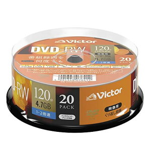 �r�N�^�[ Victor ����Ԃ��^��p DVD-RW VHW12NP20SJ1 (�Ж�1�w/1-2�{��/20��)