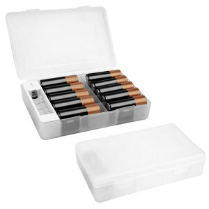 Linkidea2�p�b�N�v���X�`�b�N���d�r���[�P�[�X�e�X�^�[�t���|�[�^�u���d�r�I�[�K�i�C�U�[�z���_�[�P3�d�r20�{�A�P4�d�r22�{�Ή����s��ƒ�p�d�r�{�b�N�X(�z���C�g)