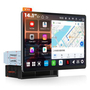 ATOTOEXCELV10Android14.1�C���`QLED�f�B�X�v���C�I�[�f�B�I2DIN�A����1DIN�v���[�e�B���O�i�r8�R�A6GB+128GB�A4GLTE�EWi-Fi�Ή��A�ԓ��J���I�P�Ή��A4�J���������^��Ή��APro