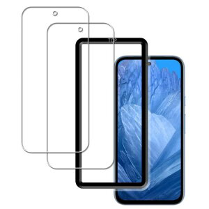 �w��F�ؑΉ�GooglePixel8A�p�̃K���X�t�B���������K���X���{���Ɏq�f�ސ��ی�t�B�����K�C�h�g�t��2���Z�b�g