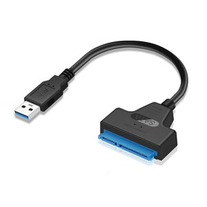 SATA-USB3.0�ϊ��P�[�u�����肵���`���݊������ǂ��f�X�N�g�b�vHDD�P�[�u���R���p�N�g�Ń|�[�^�u�����̒���30cm2.5�C���`SSD/HDD�pSATA�P�[�u��5Gbps