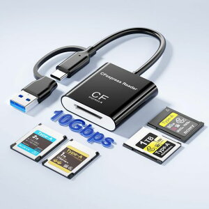 CFexpresstypea�J�[�h���[�_�[Type-C&USB-A2-in-1TypeACFexpress�A�_�v�^USB3.2(Gen2)10Gbps�������]���A���~�������M���D��郁�����[�J�[�h���[�_�[2TB