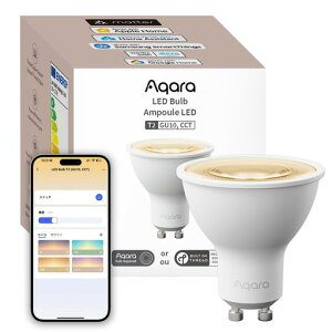 AqaraLED�d��T2GU10����CCT30W�`����MatteroverThread�Ή�Alexa�Ή�HomeKit�Ή��X�}�[�g�d���������z��450lm�d���F���璋���F�܂ŃX�}�[�g���C�g�X�}�[�g�z�[��(1��)