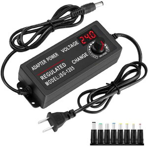 mAhマルチ電源ACアダプター72W3AマルチボルトDC3~24Vアダプター3A電源アダプターLCDディスプレイ搭載3V4.5V5V6V7.5V9V12V15V18V21V24Vマルチ電圧AC